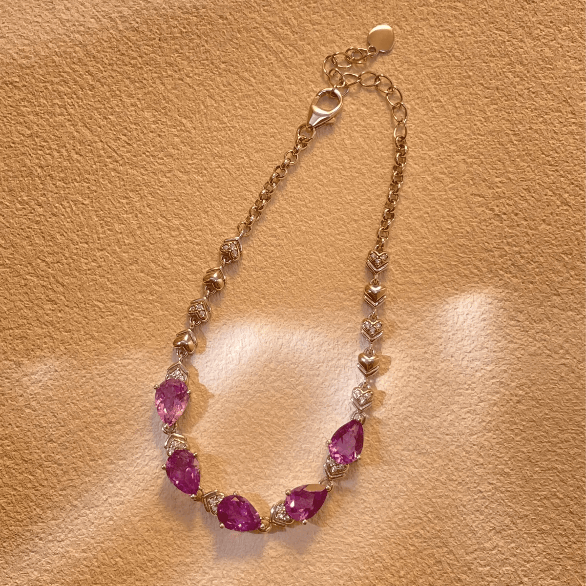 Stardust Violet Amethyst Silver - Set Bracelet - EmbroiGleam​