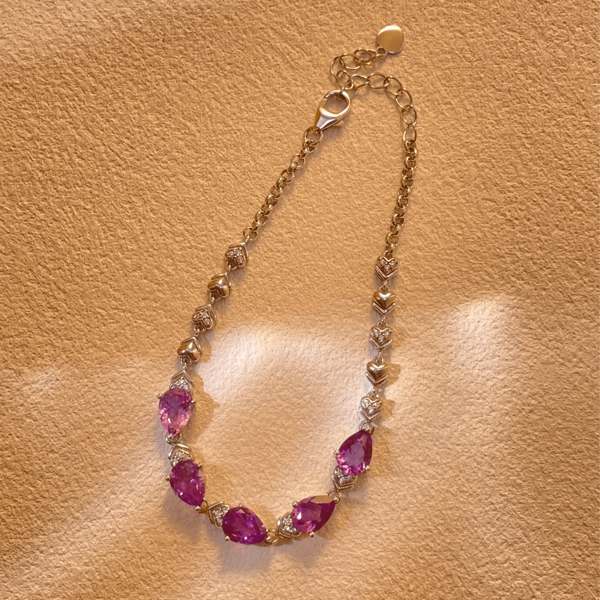 Stardust Violet Amethyst Silver - Set Bracelet - EmbroiGleam​